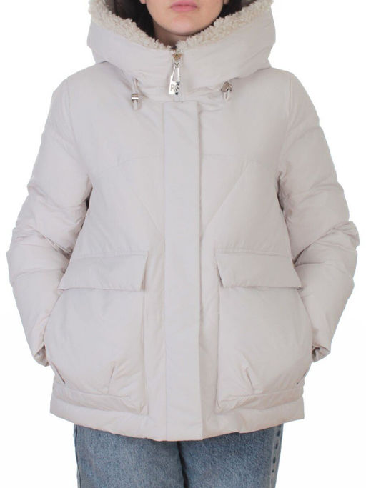 8809 LT. BEIGE Куртка зимняя женская (150 гр. холлофайбер)