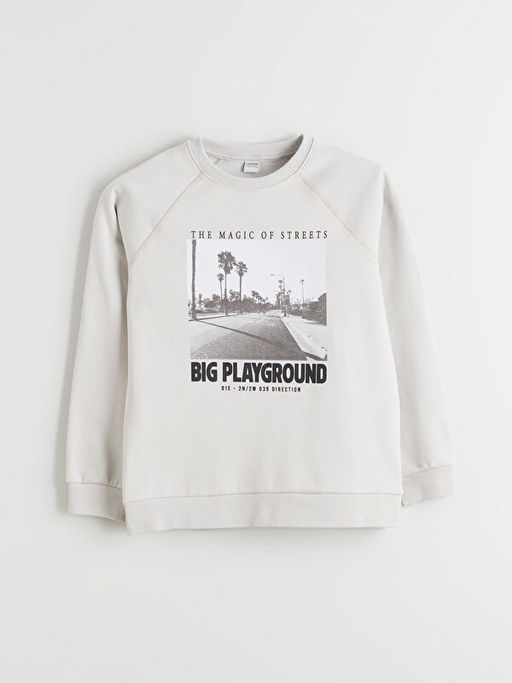 Bisiklet Yaka Erkek ?ocuk Sweatshirt