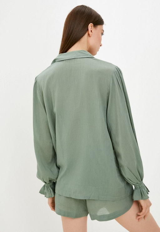 Домашняя блузка оттенка хаки - Deseo фото 6