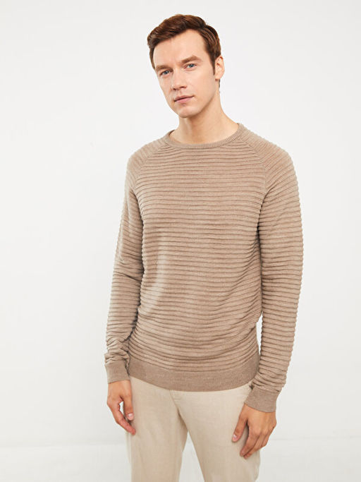 Bisiklet Yaka Erkek Triko Kazak