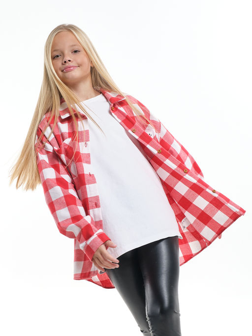 Рубашка в клетку UD 8043 красная клетка - Mini maxi фото 2