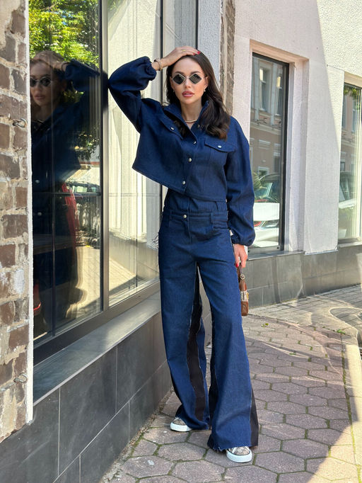 Брюки AURA 4153-170 тёмно-синий деним