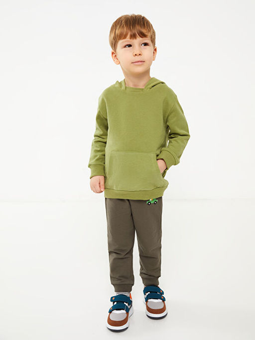 Uzun Kollu Basic Erkek Bebek Hoodie - Waikiki фото 3