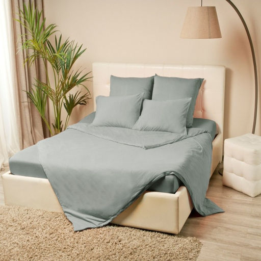 Простыня на резинке Купу-купу, 160х200х20 см, серый, трикотаж - Kupu-kupu фото 2