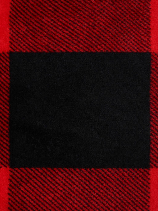 Плед «Этель. Клетка чёрно-красный», 180×200 см, корал-флис 220 г/м²