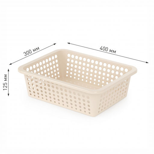 Корзина Орбита 400х300х125мм (бежевый) М8798 - Альтернатива фото 3