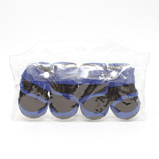 Ботинки высокие для больших собак, набор 4 шт, размер L (подошва 10 х 7 см), чёрно-синие - Simaland фото 7