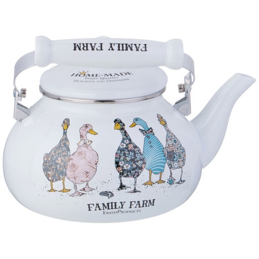 ЧАЙНИК AGNESS ЭМАЛИРОВАННЫЙ СЕРИЯ FAMILY FARM, 2,5 Л  фото 4