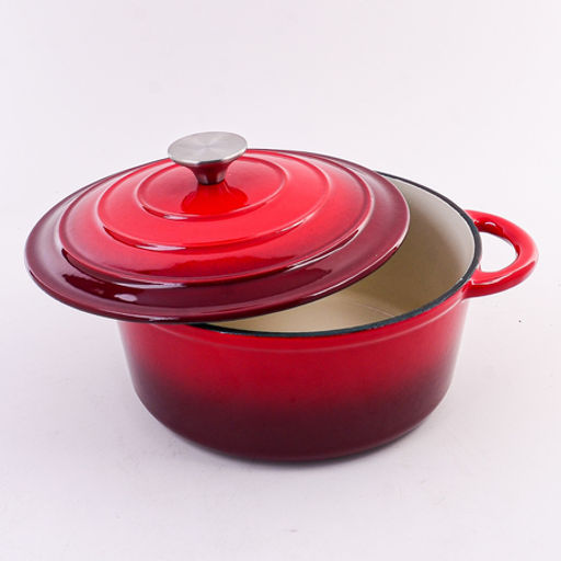 40620 Кастрюля чугун 2,6 л эмаль/покрытие красная MB (х4) - Mayer&boch фото 2