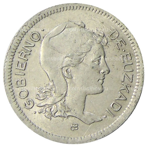 1 песета 1937 года Испания (Эускади)