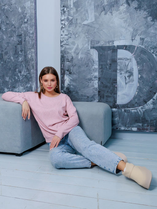 06-853 Джемпер - Вишня фото 3