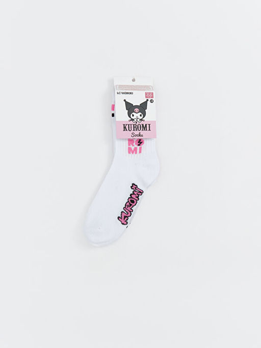 Kuromi Desenli K?z ?ocuk Soket ?orap 3l?