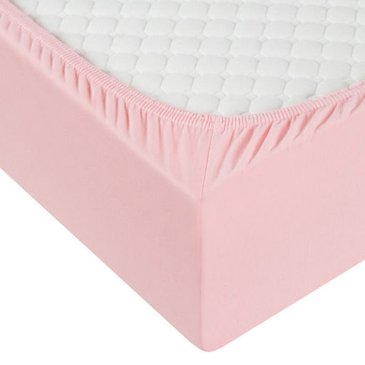 Простыня трикотажная на резинке Мерцана (Розовый) MERC10 160x200