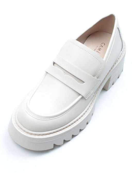 03-C1801-3 WHITE Лоферы женские (натуральная кожа)