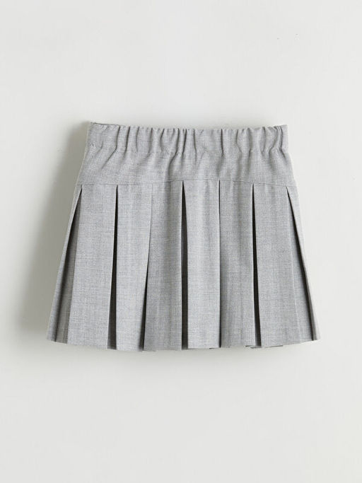 Beli Lastikli Basic K?z ?ocuk Pileli Etek