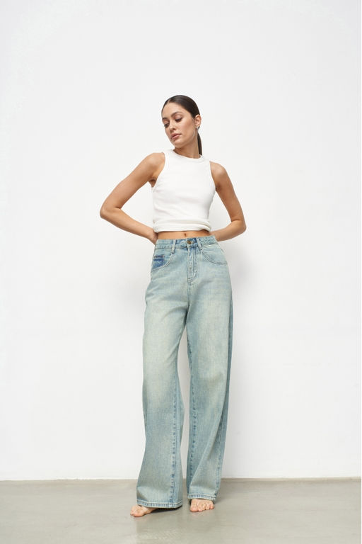 Джинсы-трубы Irish Mint Accent Pocket - Erist store фото 2