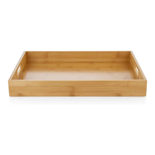 Поднос деревянный прямоугольный Walmer Bamboo 40х30х5 см, цвет светлое дерево  фото 2