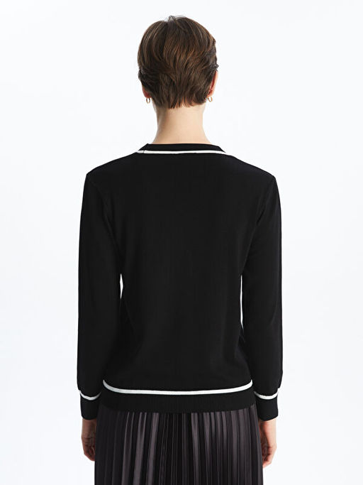 V Yaka Kad?n Triko H?rka