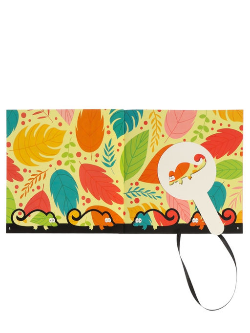 Книга-находилка с лупой "Поиски хамелеона"