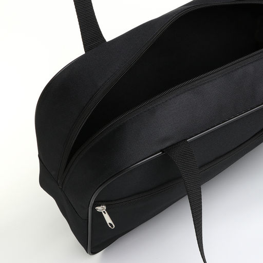 Сумка для обуви на молнии TEXTURA, наружный карман, чёрная