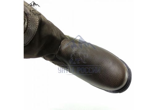 Сапоги Монголки натуральная кожа высокие коричневые, литая подошва