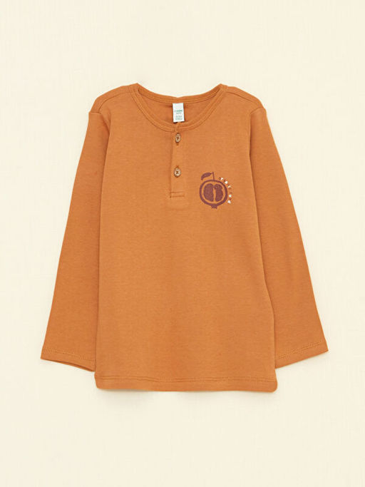 Bisiklet Yaka Uzun Kollu Bask?l? Erkek Bebek Pijama Tak?m - Waikiki фото 2