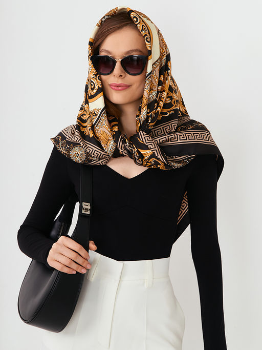 Большой, мягкий, тонкий и очень нежный двусторонний платок с рисунком. - Tantino фото 5