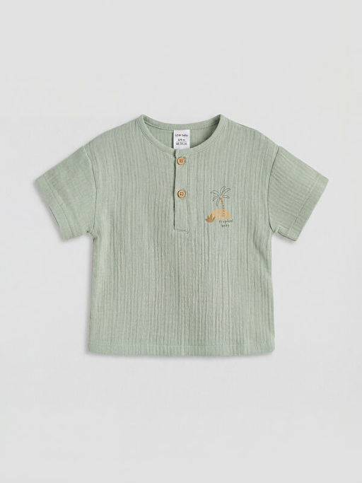 Nak??l? Erkek Bebek M?slin Ti??rt ve Pantolon