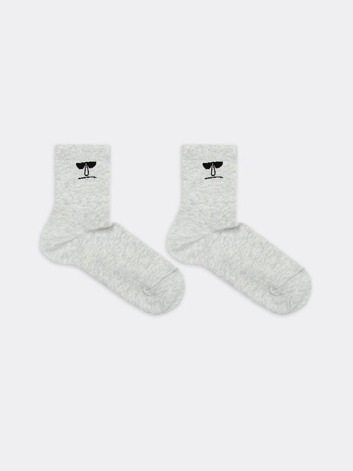 Цена за 5 пар! НОСКИ св.серый меланж 556U-1639