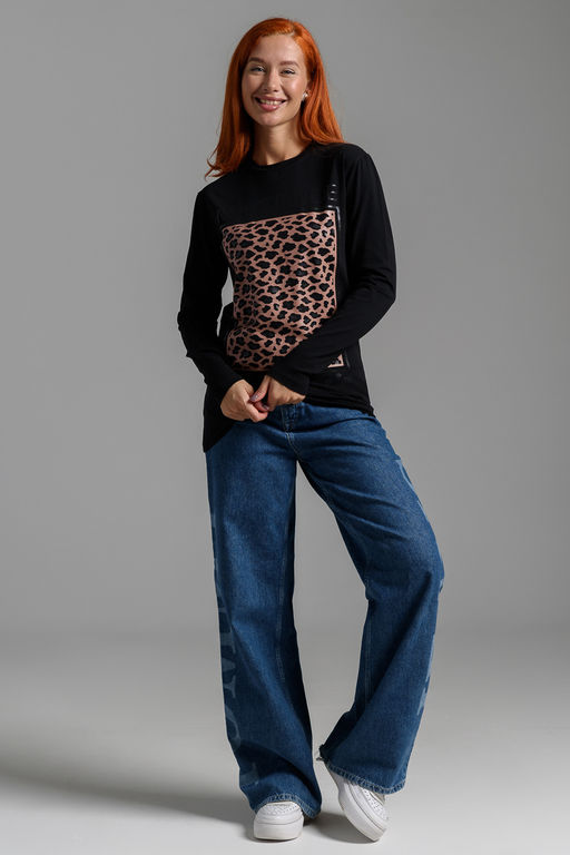 8541 Футболка с длинным рукавом женская