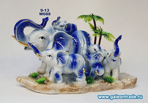 Статуэтка Слоны 9х13 см / W088 /уп 12/ - ГалеонТрейд фото 2