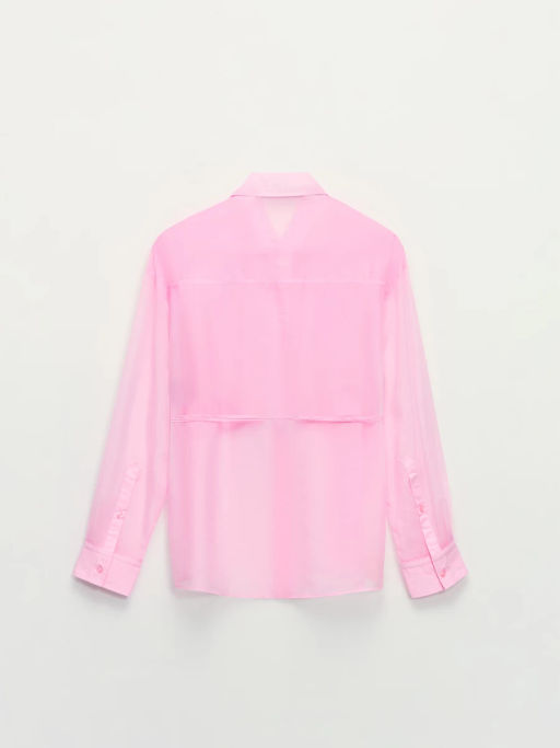 Рубашка из комбинированной ткани / Zarina