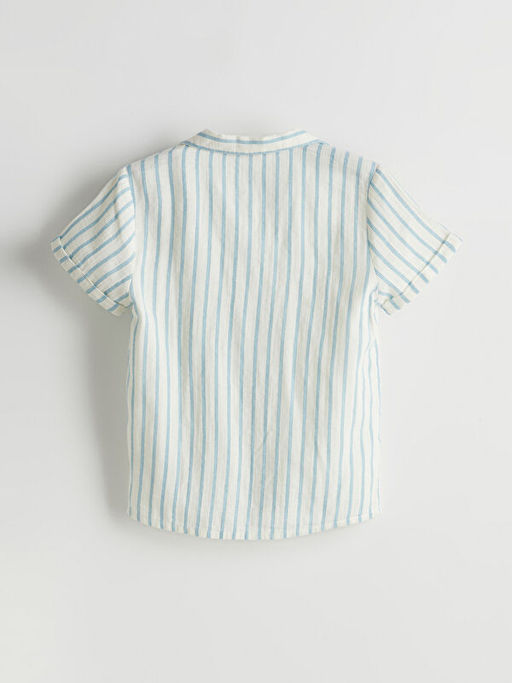 K?sa Kollu ?izgili Erkek ?ocuk G?mlek