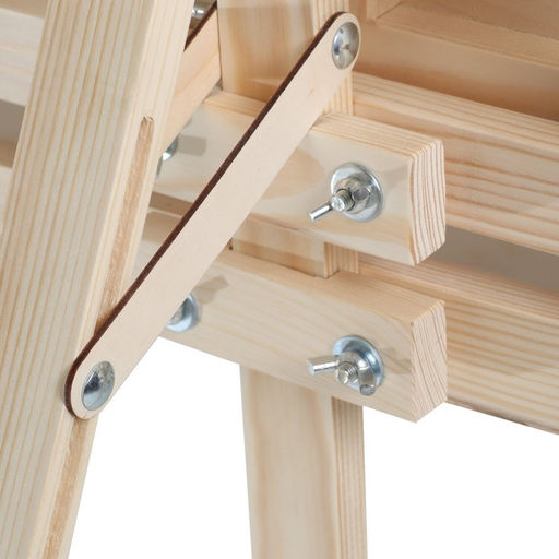 Мольберт тип «Лира» 175×62 см, планшет 70×50 мм, полка 66×12 см, с бегунком, неокрашенное дерево, Calligrata