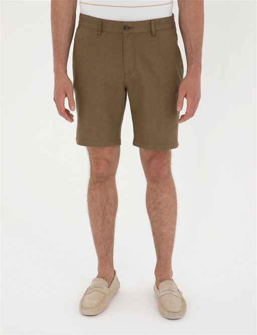 Haki Slim Fit Keten Kar___ml_ Dokuma _ort - Pierre cardin фото 2
