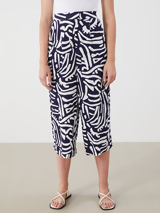 Beli Lastikli Desenli Kad?n Pileli Kapri