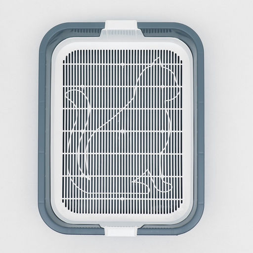 Туалет для кошек «Мурка», 33×25×7 см, с решёткой, пластик, цвет МИКС