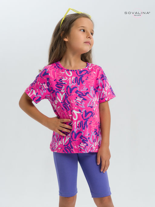 Костюм Актив надписи фуксия-вери-пери - Sovalina фото 7