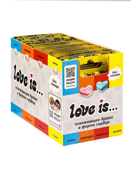 Цена за 3 шт. Освежающие конфеты Love is, со вкусом морской соли и лимона блистере, 10.8 г