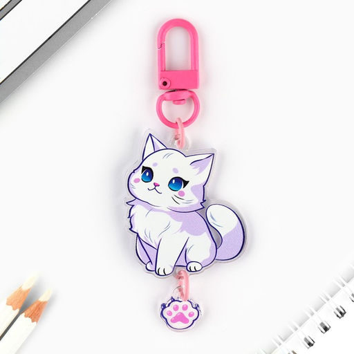 Брелок для ключей детский "Кошечка", 3,5 х 10 см