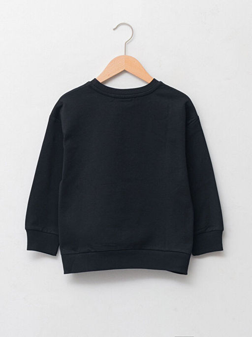 Bisiklet Yaka Bask?l? Uzun Kollu K?z ?ocuk Sweatshirt - Waikiki фото 2