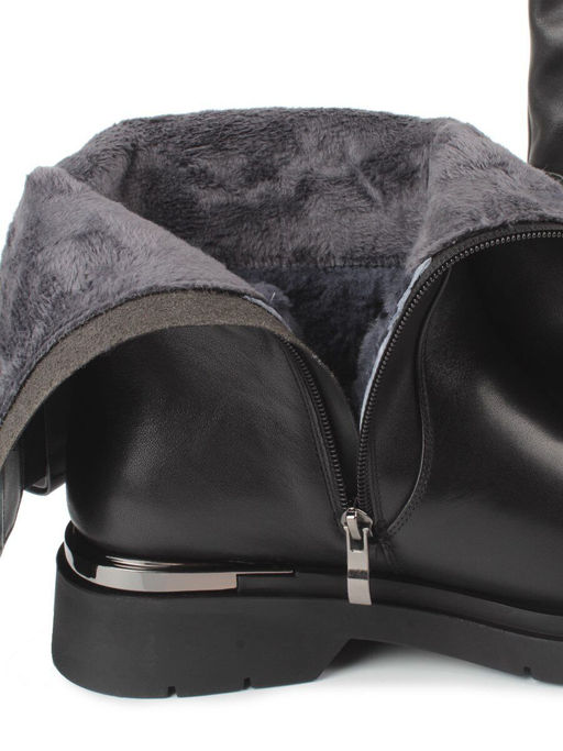 ZA4226M BLACK Сапоги зимние женские (натуральная кожа, натуральный мех, натуральная байка)
