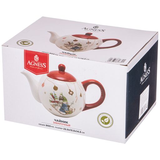 ЧАЙНИК ЗАВАРОЧНЫЙ ЗИМНЯЯ ЗАБАВА 22,5*13,5*14,5 СМ. / 900 МЛ. - Lefard фото 2