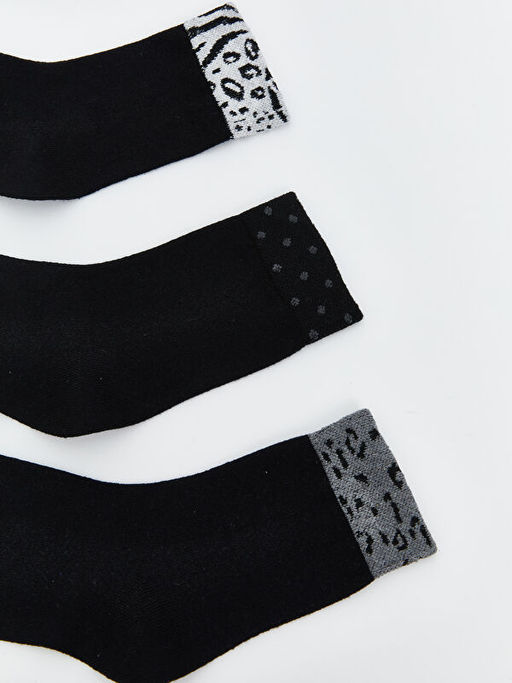 Desenli Kad?n Soket ?orap 3l?