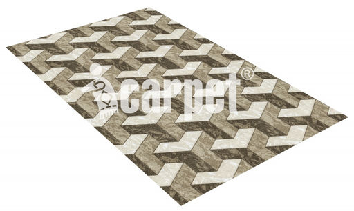 Коврик вырезной icarpet PRINT антискользящий (140) "Иллюжн" 50х80 бежево-коричневый