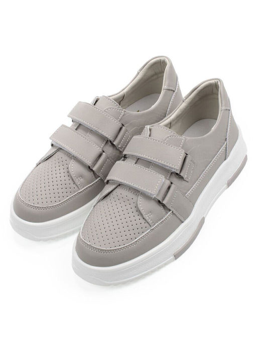 03-C138-3A GRAY Полуботинки спортивные женские (натуральная кожа)