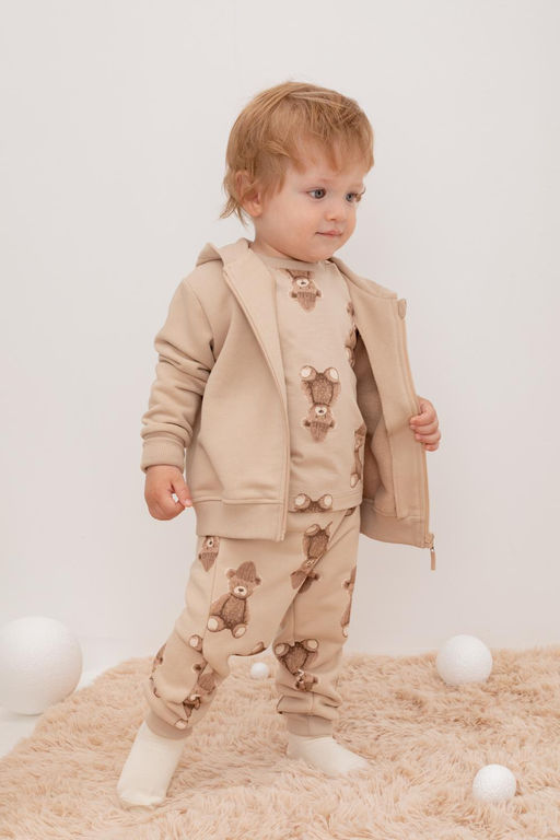 КР 400592/темно-бежевый,плюшевый мишка к410 брюки д/мал яс