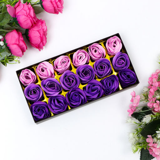Мыльные розы, фиолетовые оттенки, набор 18 шт. - SB BEAUTY фото 7