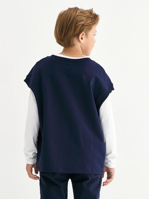 Темно-синий жилет