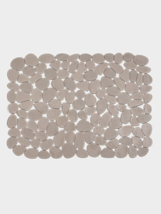 Коврик для раковины Доляна «Галька», 30×40 см, прозрачный, серо-коричневый